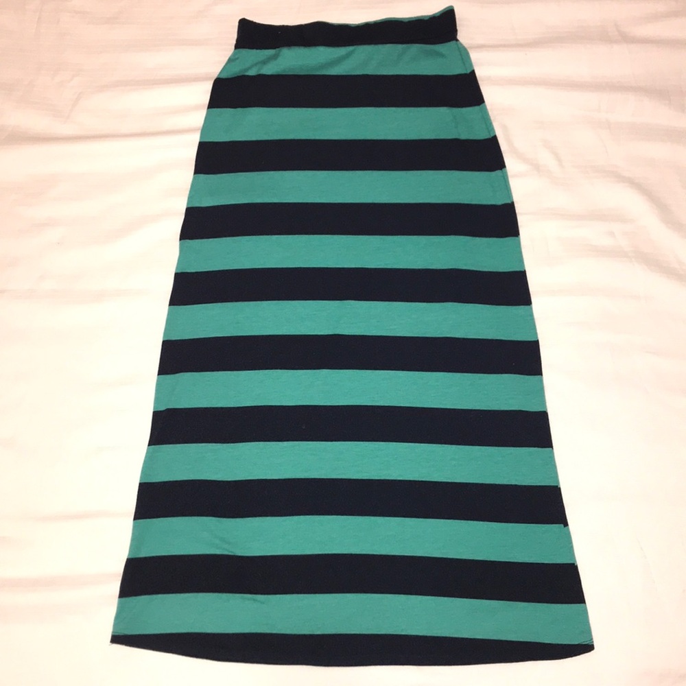 Striped Ambiance Apparel Maxi Skirt